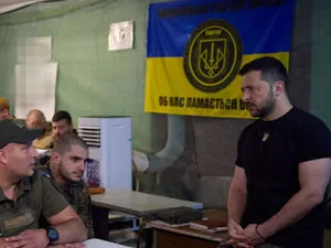 Zelenski, alături de soldați pe front. A vizitat în Zaporojie unităţi implicate în contraofensivă - Foto: Ukrainean Presidential Press