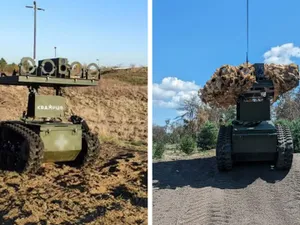 KRAMPUS, robotul ucigaș ucrainean cu aruncător de flăcări, trimis în prima linie în război cu rușii - Foto: X/ @DefenceU