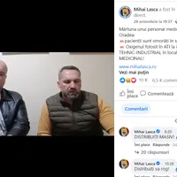 Lasca și așa-zisul brancardier. Sursă: Facebook