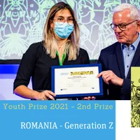 Proiectul Generation Z al elevei Maia Pricopie, locul doi la European Charlemagne Youth Prize. / Foto: twitter.com/EUyouthprize