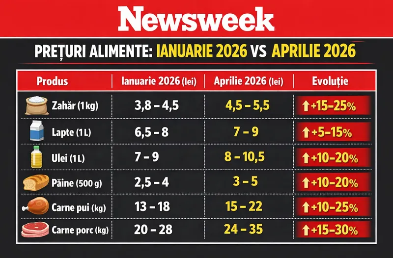 Analiză comparativă a prețurile din marile lanțuri de magazine Sursa: Newsweek Romania