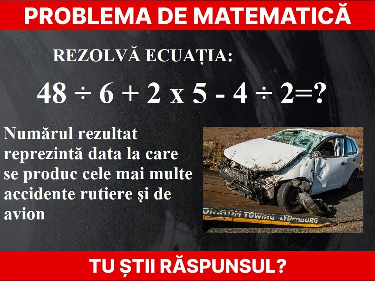 Problemă de matematică Foto: Newsweek România