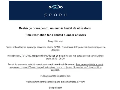 Operatorul de car sharing Spark îi consideră pe utilizatorii sub 26 de ani din România un pericol. / Foto: Facebook