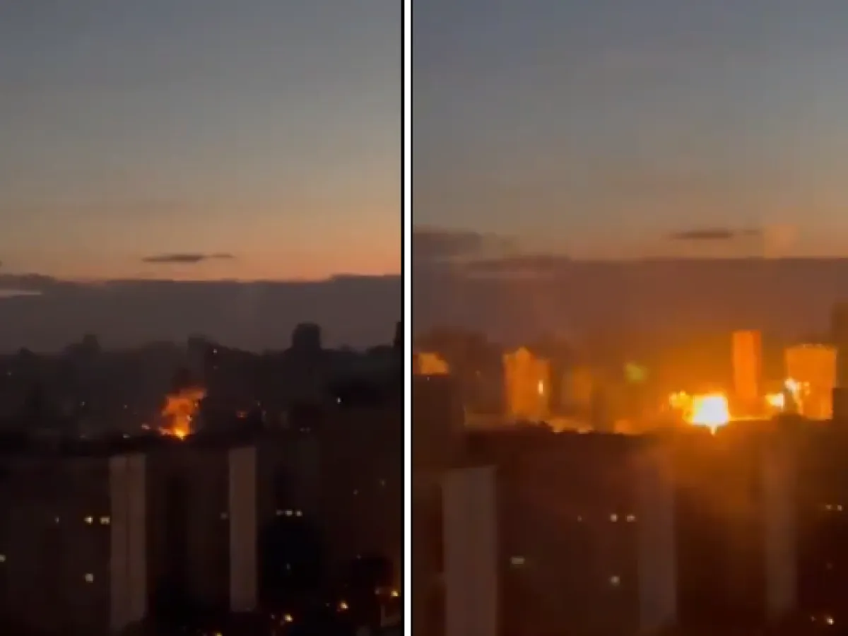 Un nou asediu al Rusiei asupra Kievului. Cel puțin 5 explozii au fost raportate luni dimineața - FOTO: Twitter