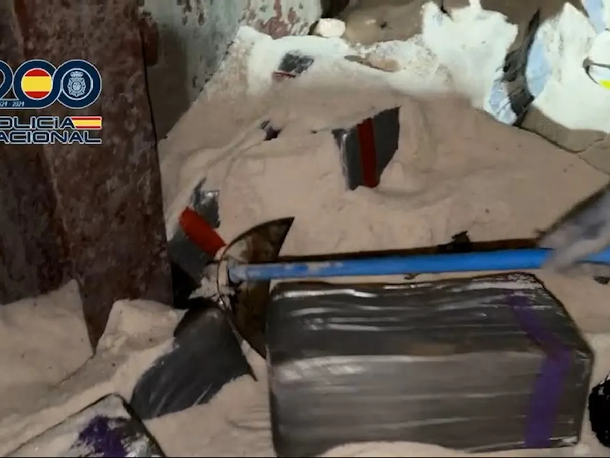 VIDEO Cea mai mare captură de cocaină din Spania: 10 tone. Drogurile, ascunse într-un vapor plin cu sare