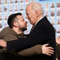 Joe Biden a fost într-o vizită fulger la Kiev pentru a marca un an de la începerea invaziei ruse Foto: profimediaimages.ro