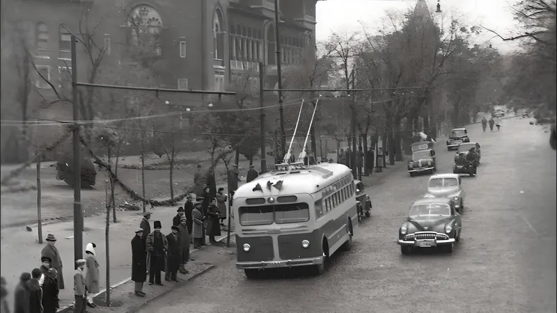 Primul troleibuz din București circula pe Kiseleff acum 75 de ani. Era „Made in URSS”, MTB-82D - Foto: Agerpres/forum.metrouusor.com
