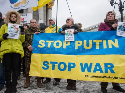 Asociația „21 Decembrie 1989” protestează împotriva războiului din Ucraina, în 3 aprilie 2022/FOTO: dreamstime