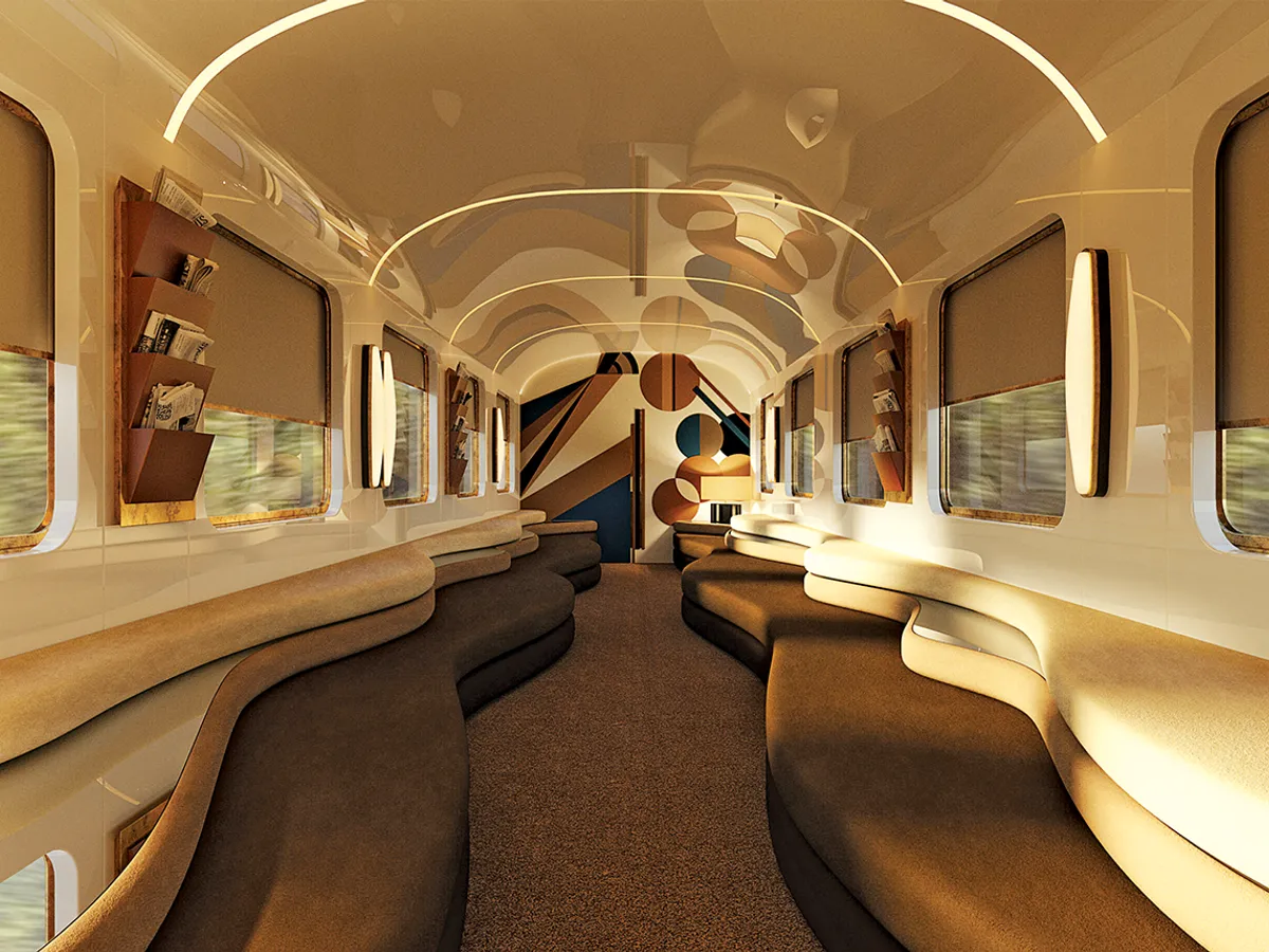 Un salon la bordul Orient Express La Dolce Vita
