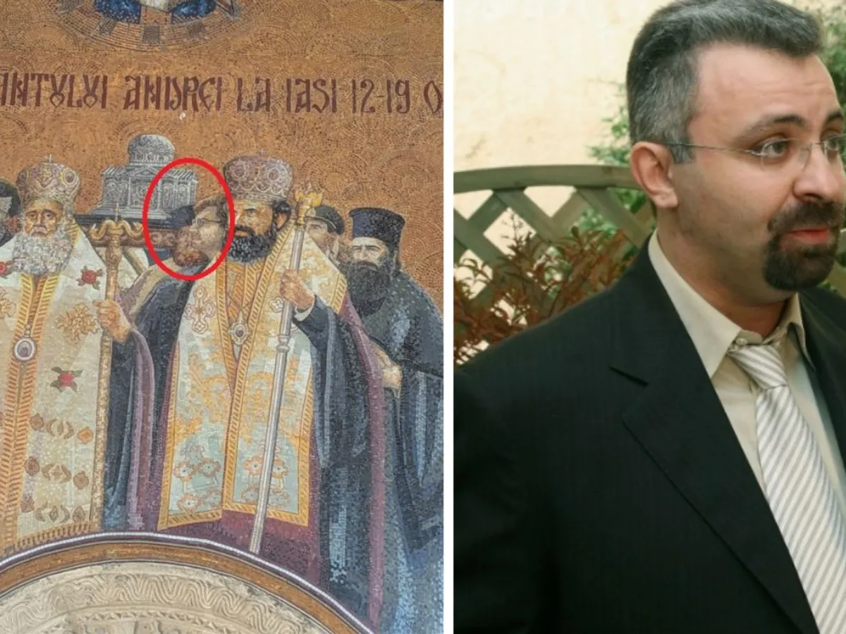 Cetățeanul condamnat pentru că a furat milioane de euro de la săraci, pictat în Curtea Mitropoliei