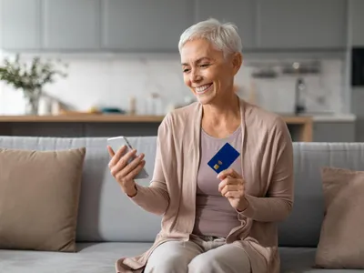 Pensionară așteptând pensia pe card - Foto: Freepik