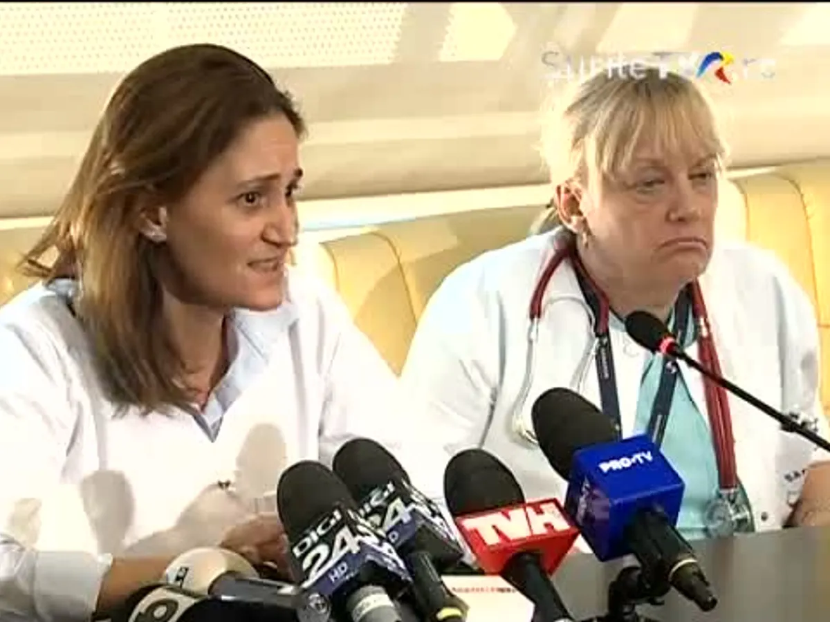 Laura Bălănescu, în timpul conferinței de presă.