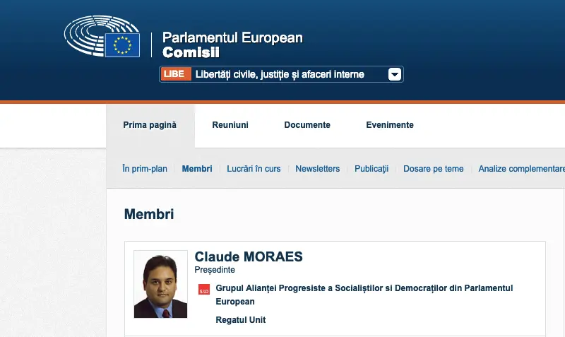 Comisia LIBE din PE este condusă de Claude Moraes/FOTO: europarl.europa.eu