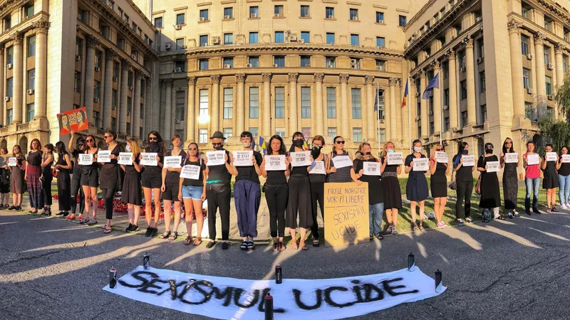 Protest al feministelor, la moartea Alexandrei. FOTO: Eli Driu/ Facebook Feminism România