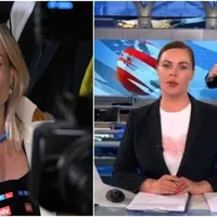 Jurnalista televiziunii de stat care a denunțat în direct războiul din Ucraina a fugit din Rusia - FOTO: Twitter