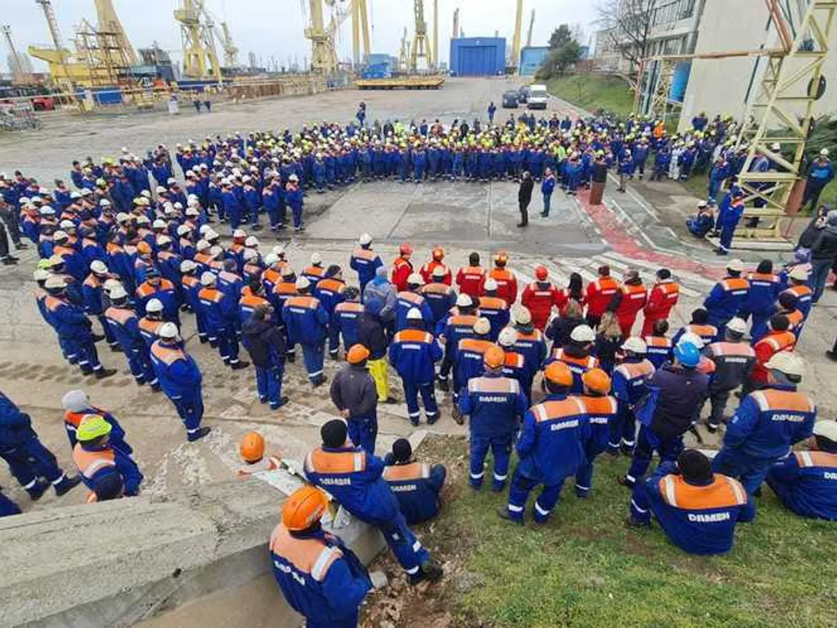 Falimentul Damen Mangalia duce la concedieri colective. Angajații vor primi până la 9 salarii compensatorii