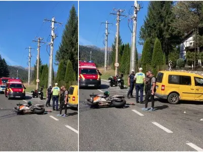 Tragedie pe DN 1: Motociclist în stare gravă după un accident la Sinaia, intervenție elicopter SMURD - FOTO: ISU Prahova(imagine cu rol ilustrativ)