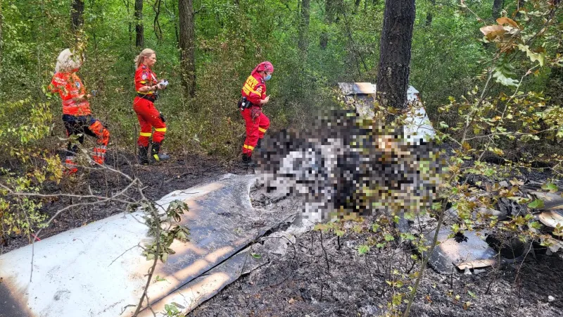 Două persoane au murit după ce un avion de mici dimensiuni s-a prăbușit în Giurgiu