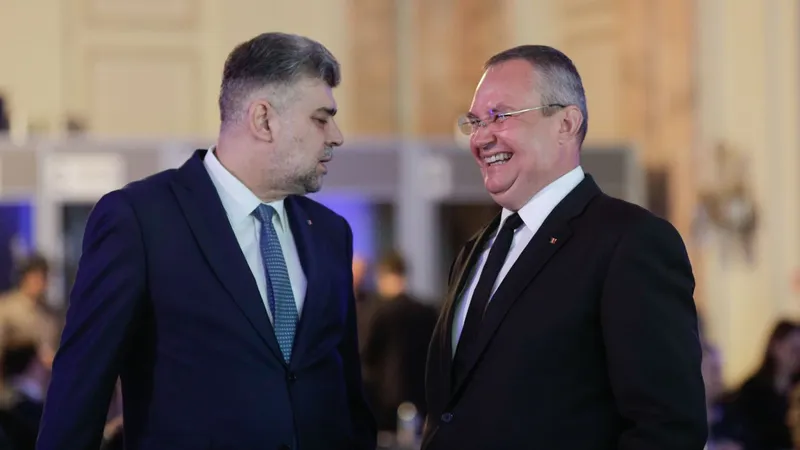 Marcel Ciolacu, liderul PSD, şi Nicolae Ciucă, liderul PNL - Foto: Inquam Photos / George Călin
