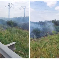 Trafic oprit pe autostrada A2 din cauza unui incendiu de vegetație. Care este situația acum? - Foto: CNAIR