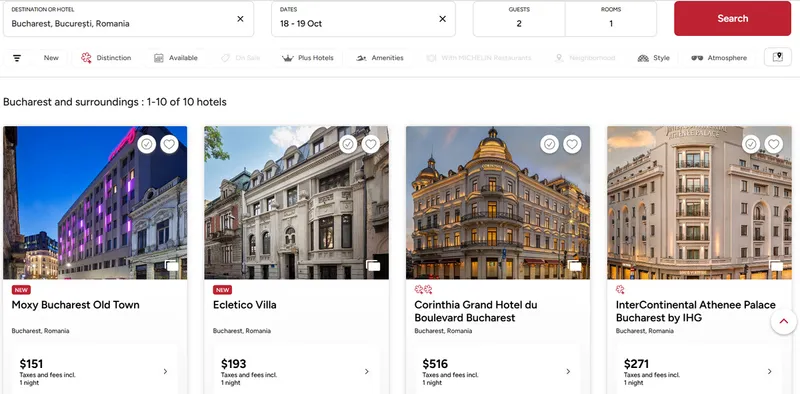 Cât costă o noapte de cazare la cele 6 hoteluri din România premiate cu chei Michelin - Foto: guide.michelin.com
