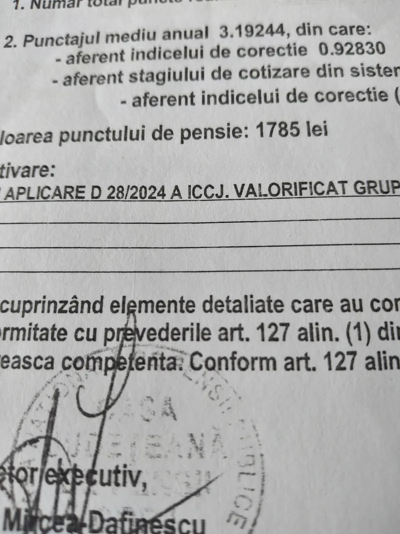 Decizie de recalculare pensie - Foto: Arhiva
