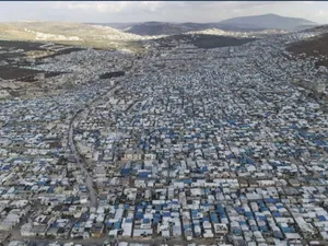 Tabără de persoane strămutate, Idlib, Siria/ Foto aa.com.tr