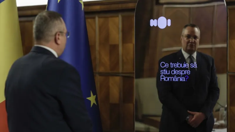 Nicolae Ciucă cu chatbot-ul ION - Foto: INQUAM Photos/ Octav Ganea