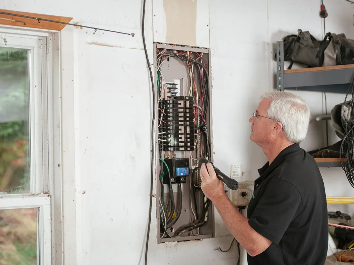 Bărbat la panoul electric - Foto: Pexels (Imagine cu rol ilustrativ)