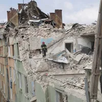 Clădire distrusă din Lviv - Foto: Profimedia Images