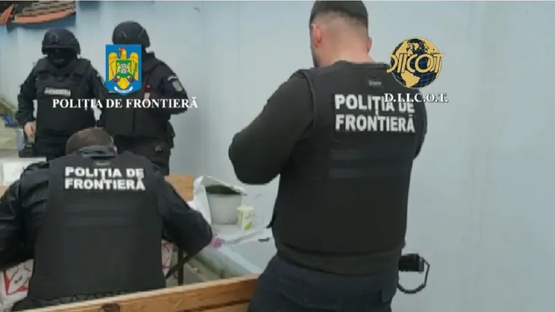 Polițiștii au descins acasă la traficanți Foto: captură video de la percheziții/Poliția de Frontieră-DIICOT