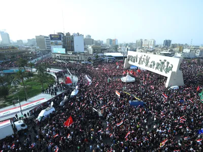 Protest uriași la Bagdad - Foto: Profimedia Images