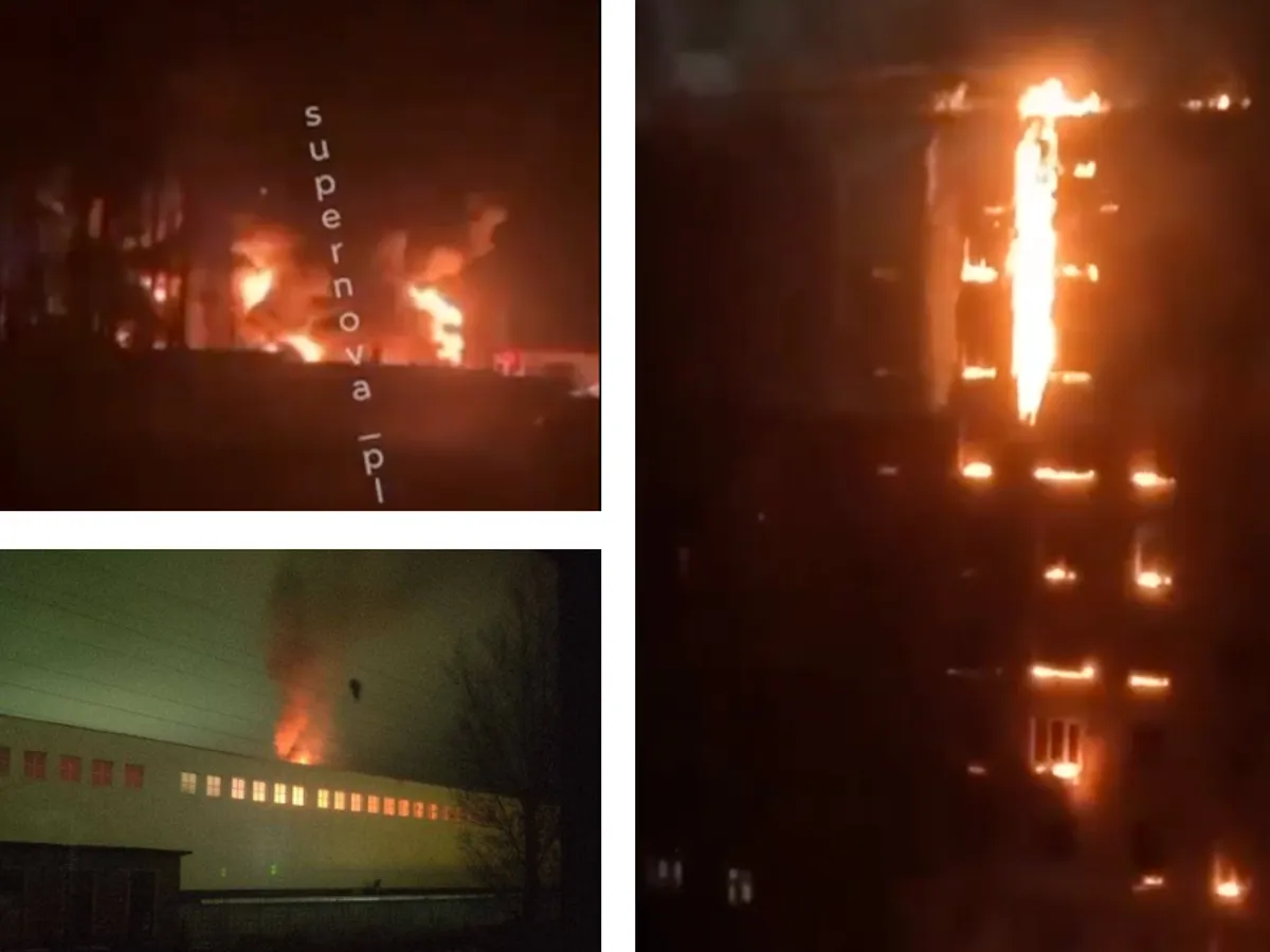 Ucraina dezlănțuie iadul în Rusia. Explozii la o fabrică de avioane, lovită de 20 de drone - Foto: X - captură foto