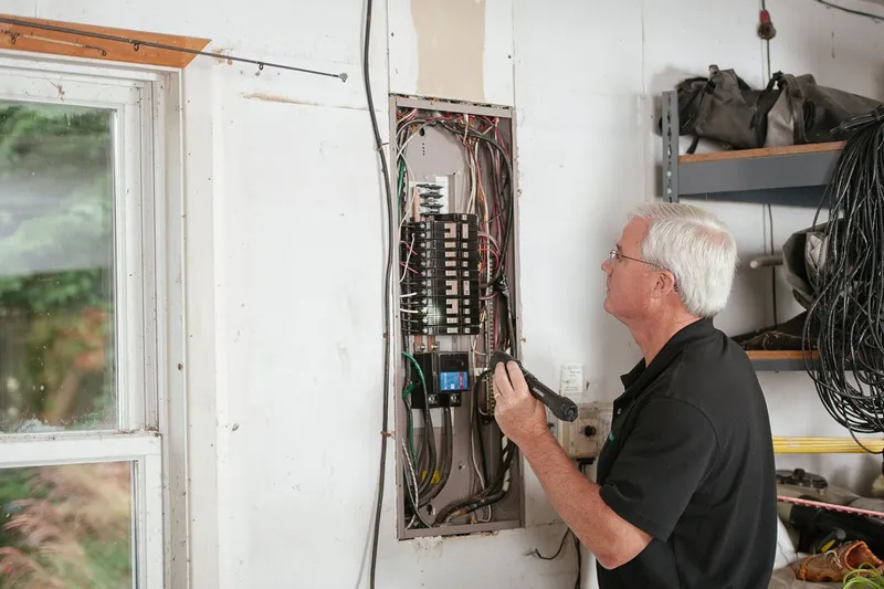 Bărbat la panoul electric - Foto: Pexels (Imagine cu rol ilustrativ)