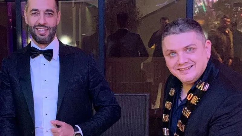 Interlopii Vali și Mircea Nebunu, șefii calnului Sportivilor, au fugit de sub ochii polițiștilor români Foto: Facebook