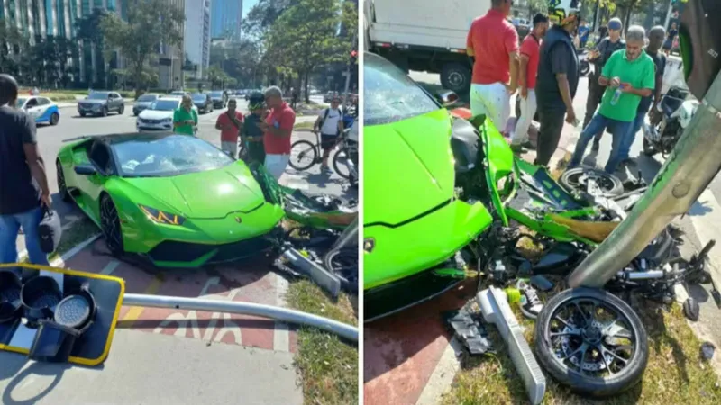 Cu Lamborghiniul în copac după ce a urmărit un hoț care-i furase Rolexul. Ce a urmat? - Foto: TV GLOB