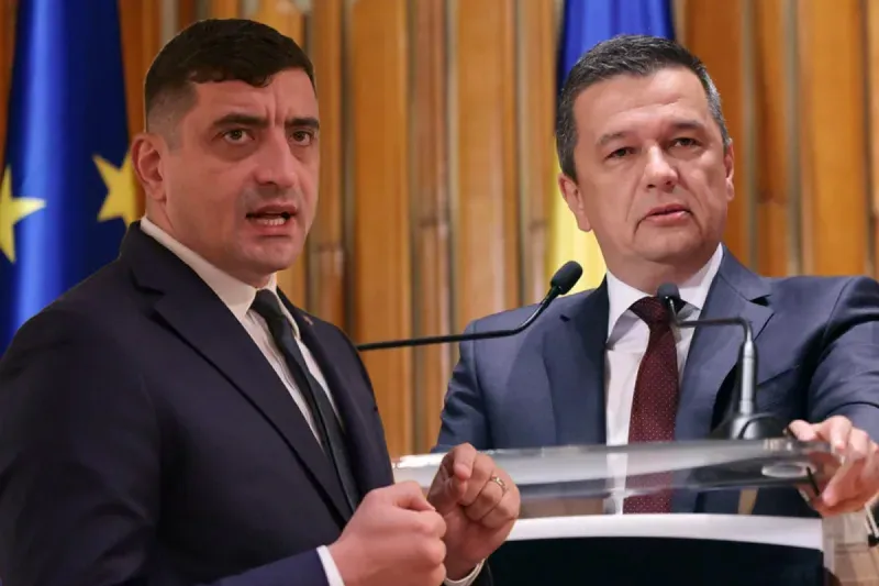 George Simion și Sorin Grindeanu - Foto: Profimedia images