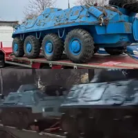 VIDEO Misteriosul tren cu arme care a trecut prin România ajunge în Ucraina. Ce blindate transporta? - Foto: Captura video