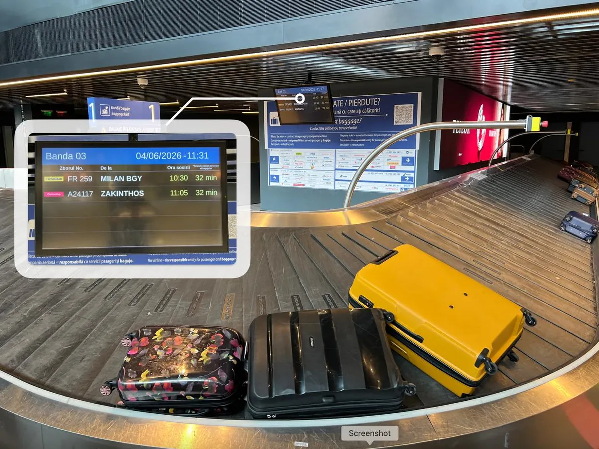 Premieră pe Aeroportul Otopeni. Poți afla în cât timp îți vine bagajul pe bandă