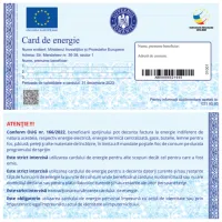 Card de energie- Foto: Ministerul Investițiilor și Proiectelor Europene