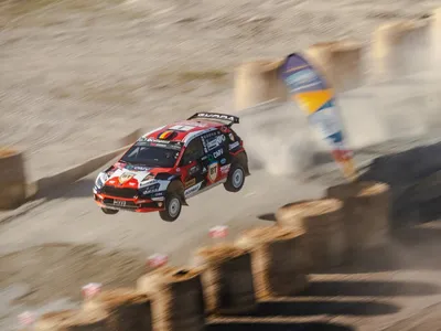 Simone Tempestini și-a trecut în parmares un rezultat istoric pentru motorsportul din România - Foto: Facebook / Napoca Rally Academy