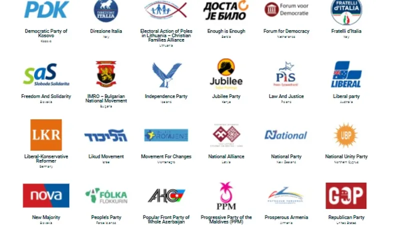 Familia conservatorilo europeni. Sursa: ecrparty.eu