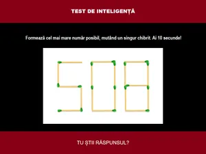 TEST DE INTELIGENȚĂ Formează cel mai mare număr posibil, mutând un singur chibrit. Ai 10 secunde - Foto: Colaj Newsweek / mindyourlogic.com