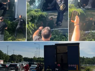 Un polițist local i-a dat cu spray lacrimogen și l-a lovit cu picioarele pe șoferul TIR-ului scăpat de sub control