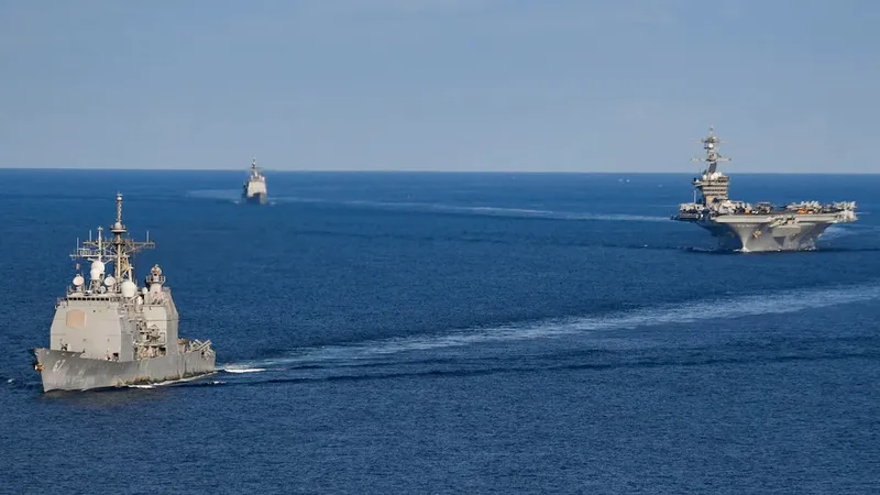 China a creat machete cu navele SUA. FOTO: US NAVY