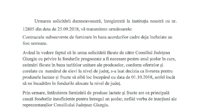 Răspunsul autorităților din Giurgiu