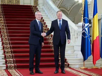 Președintele Iohannis l-a primit la Cotroceni pe secretarul general al NATO, Jens Stoltenberg. / Foto: captură video