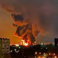 Ucraina dezlănțuie iadul în Rusia. 40 de explozii în Engels. Un depozit de petrol, în flăcări - Foto: X/ @warrior_na92602