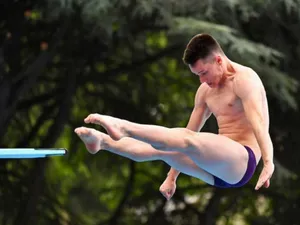 România, pe locul 5 la Campionatele Europene de sărituri în proba de trambulină 3 m sincron mixt - Foto: Facebook / Alexandru Avasiloae
