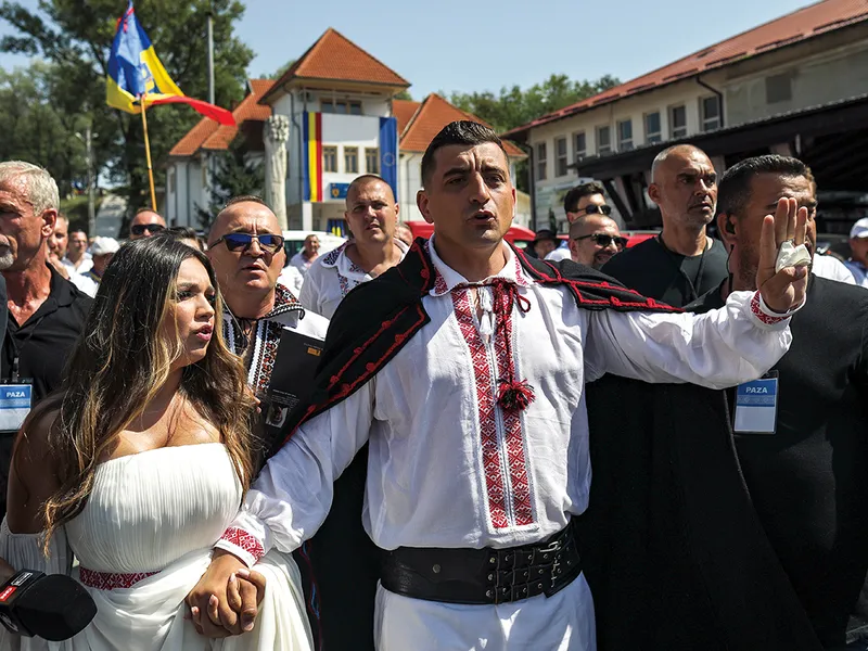 Nunta lui George Simion a fost urmărită de la fața locului de mult mai puțini oameni decât anticipase  președintele AUR - Foto: INQUAM PHOTOS/ Octav Ganea